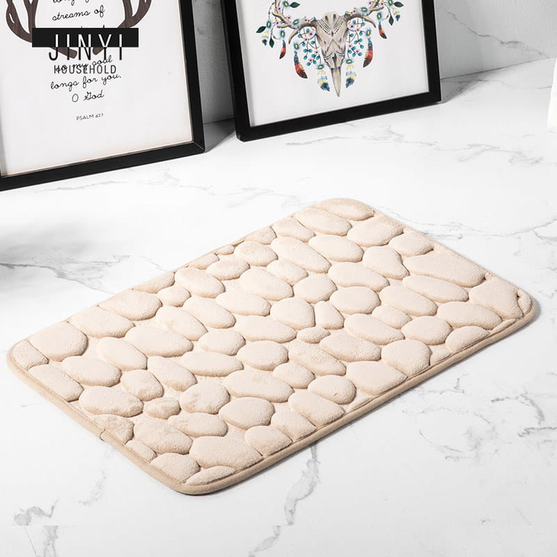 Waschbare, rutschfeste Badezimmer-Badematte aus dünnem 3D-Stein